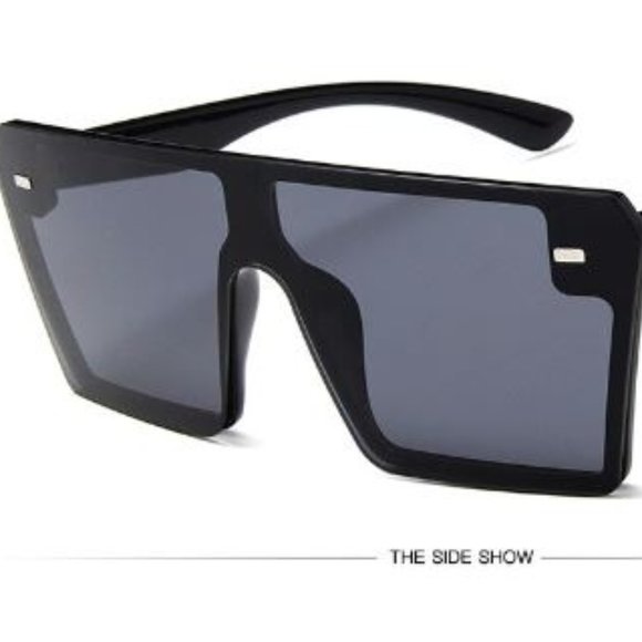 Oversized Gradient Square Sunglasses Men Women Flat Top Fashion - Picture 4 of 5